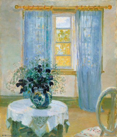 Innenraum mit Clematis von Anna Ancher